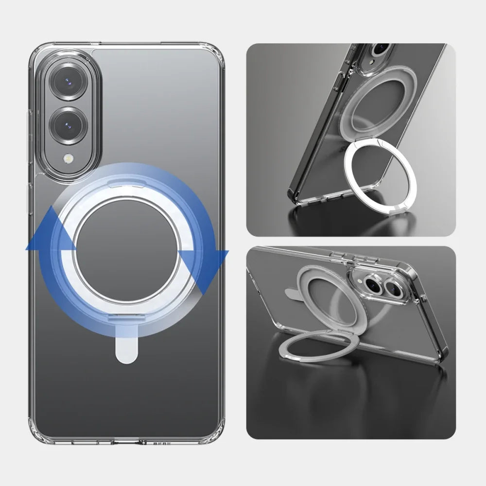 Samsung S25 Edge Araree Duple Stand Magsafe Case - Clear Samsung S25 Edge Araree Duple Stand Magsafe Case - Clear